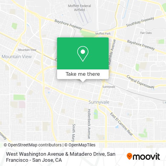 West Washington Avenue & Matadero Drive map