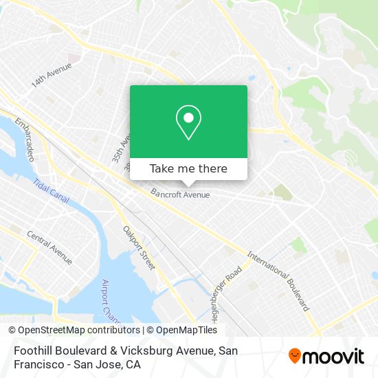 Foothill Boulevard & Vicksburg Avenue map