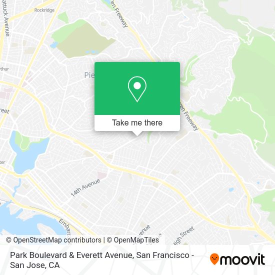 Mapa de Park Boulevard & Everett Avenue