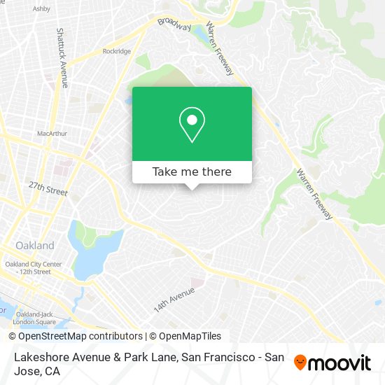 Lakeshore Avenue & Park Lane map
