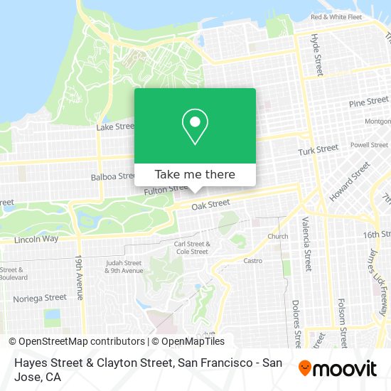 Mapa de Hayes Street & Clayton Street