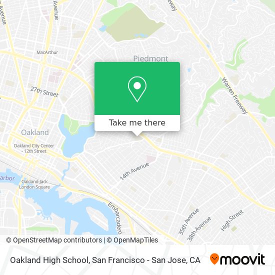 Mapa de Oakland High School