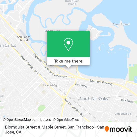 Mapa de Blomquist Street & Maple Street