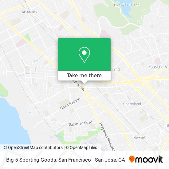 Big 5 Sporting Goods map