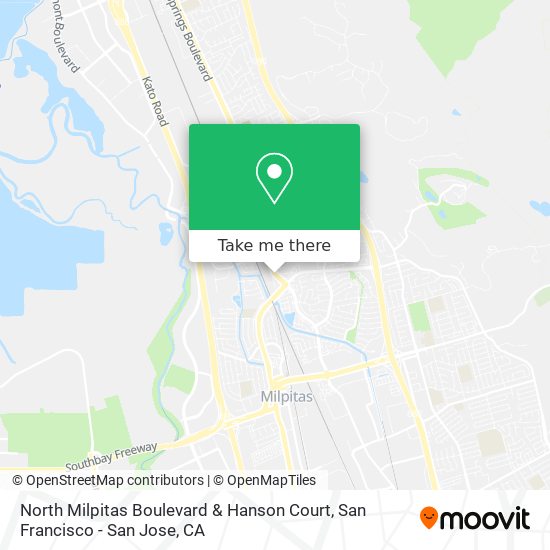 North Milpitas Boulevard & Hanson Court map