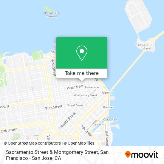 Sacramento Street & Montgomery Street map