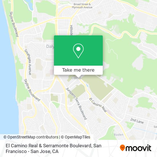 El Camino Real & Serramonte Boulevard map
