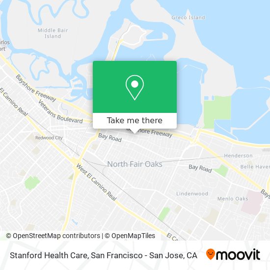 Stanford Health Care map