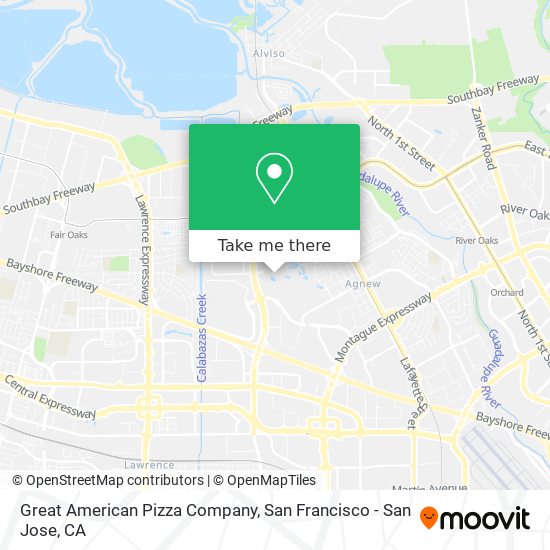 Great American Pizza Company map