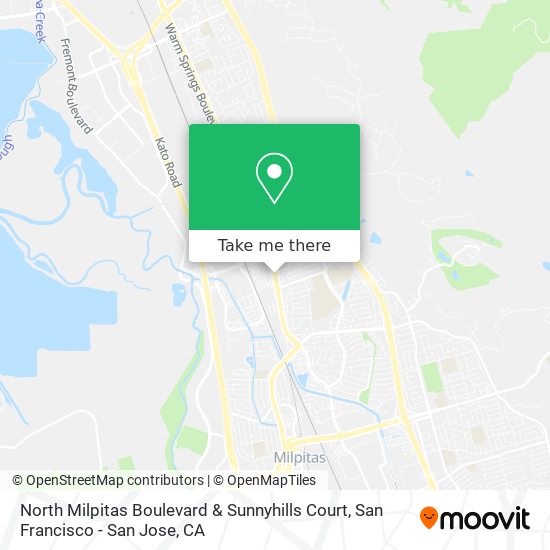 North Milpitas Boulevard & Sunnyhills Court map