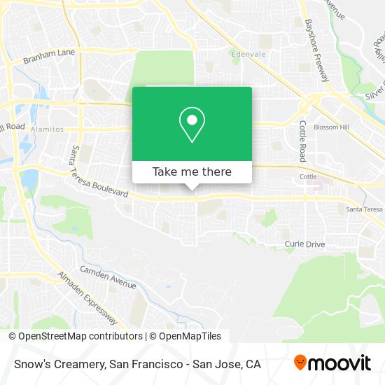 Snow's Creamery map