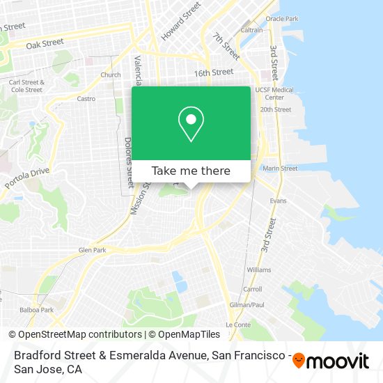 Mapa de Bradford Street & Esmeralda Avenue