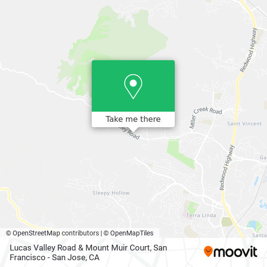Lucas Valley Road & Mount Muir Court map