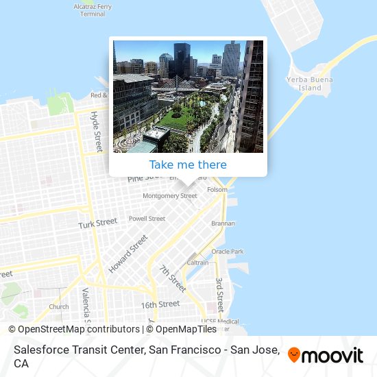 Salesforce Transit Center map