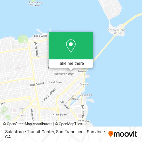 Salesforce Transit Center map
