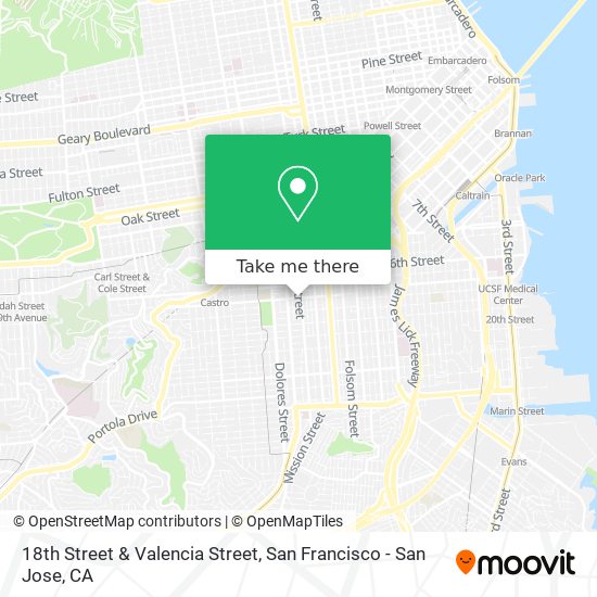 Mapa de 18th Street & Valencia Street