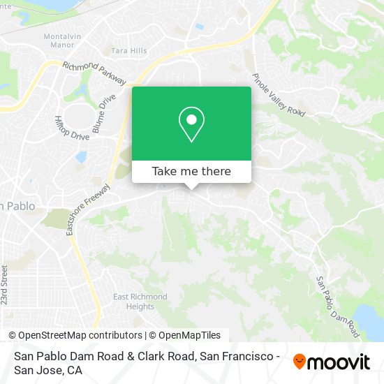 Mapa de San Pablo Dam Road & Clark Road