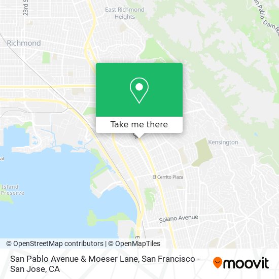 Mapa de San Pablo Avenue & Moeser Lane