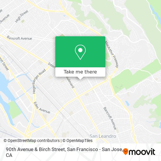 90th Avenue & Birch Street map