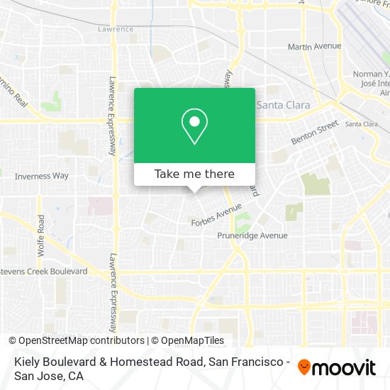 Kiely Boulevard & Homestead Road map