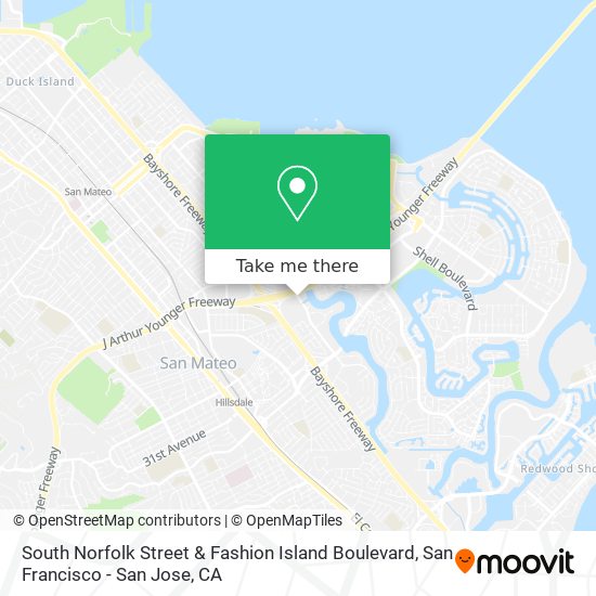 Mapa de South Norfolk Street & Fashion Island Boulevard