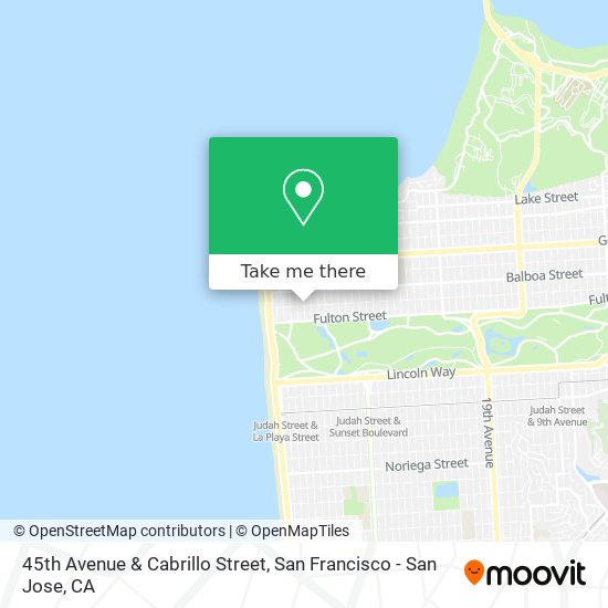 Mapa de 45th Avenue & Cabrillo Street