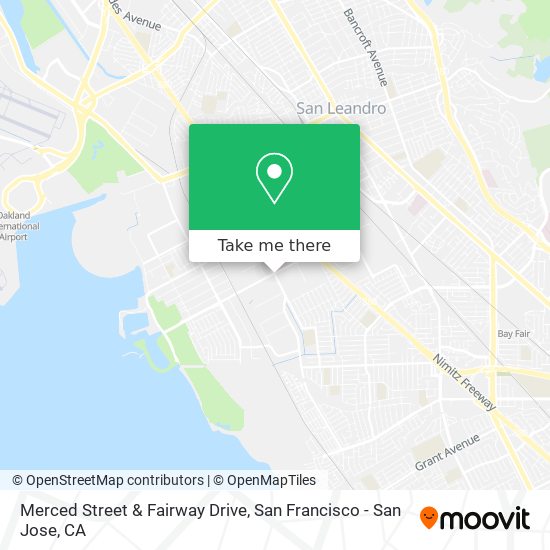 Merced Street & Fairway Drive map