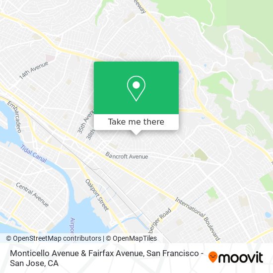 Monticello Avenue & Fairfax Avenue map