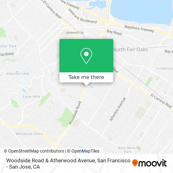 Mapa de Woodside Road & Atherwood Avenue