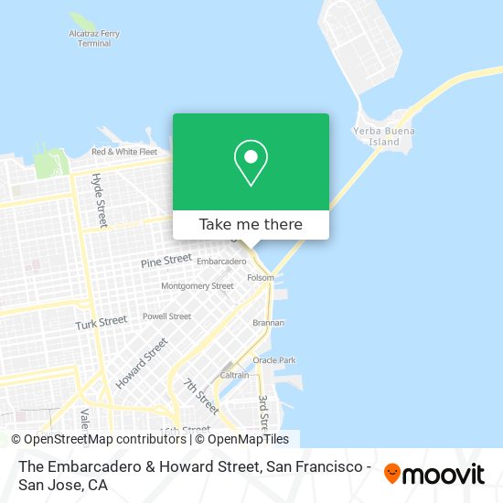 The Embarcadero & Howard Street map