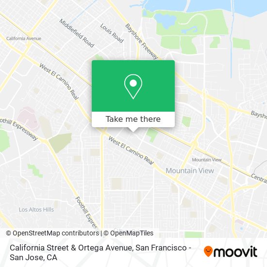 Mapa de California Street & Ortega Avenue