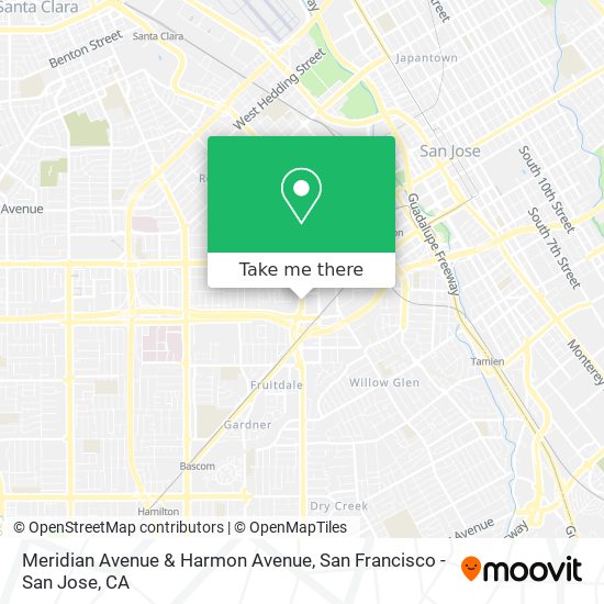 Meridian Avenue & Harmon Avenue map