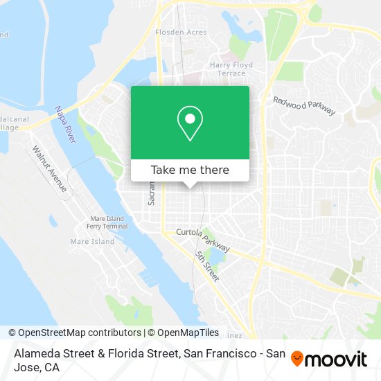 Alameda Street & Florida Street map