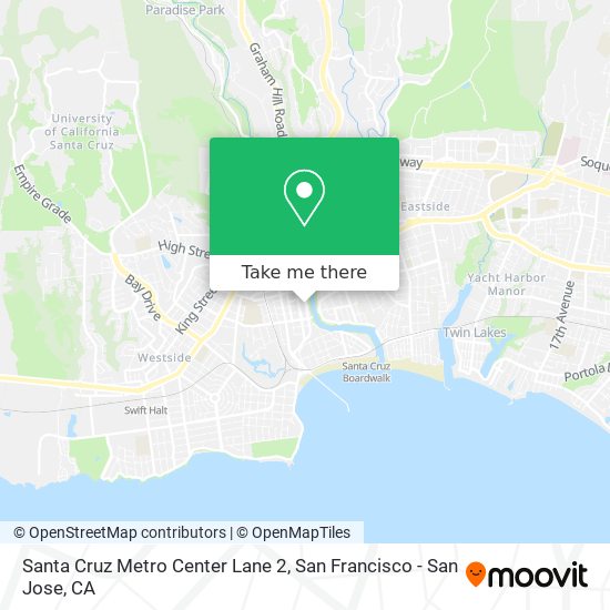 Santa Cruz Metro Center Lane 2 map