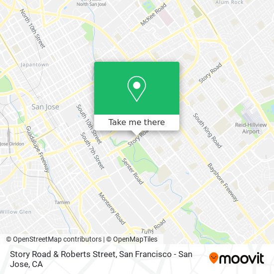 Story Road & Roberts Street map