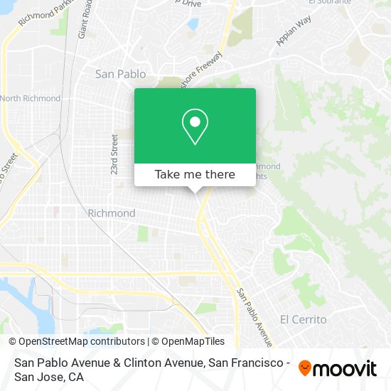 Mapa de San Pablo Avenue & Clinton Avenue