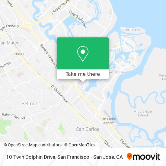 Mapa de 10 Twin Dolphin Drive