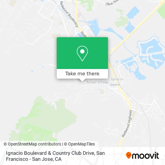 Ignacio Boulevard & Country Club Drive map