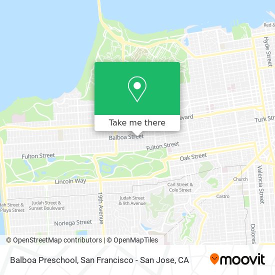 Mapa de Balboa Preschool