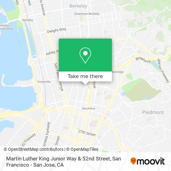 Martin Luther King Junior Way & 52nd Street map