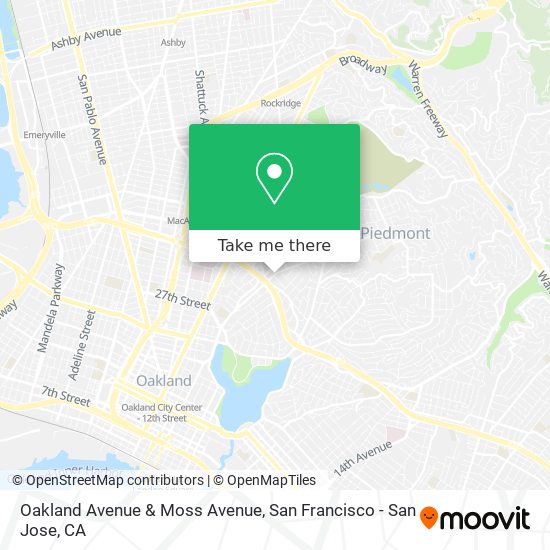 Oakland Avenue & Moss Avenue map