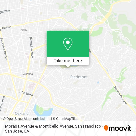 Mapa de Moraga Avenue & Monticello Avenue