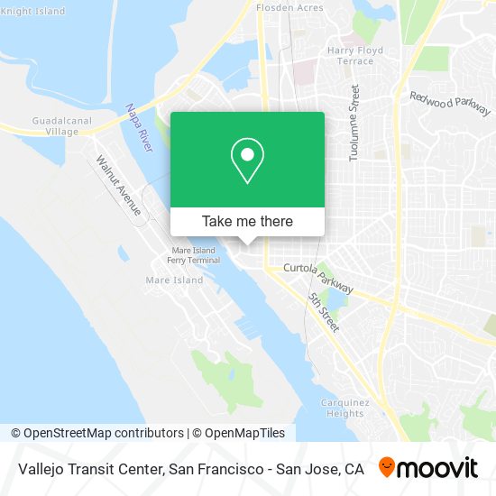 Vallejo Transit Center map