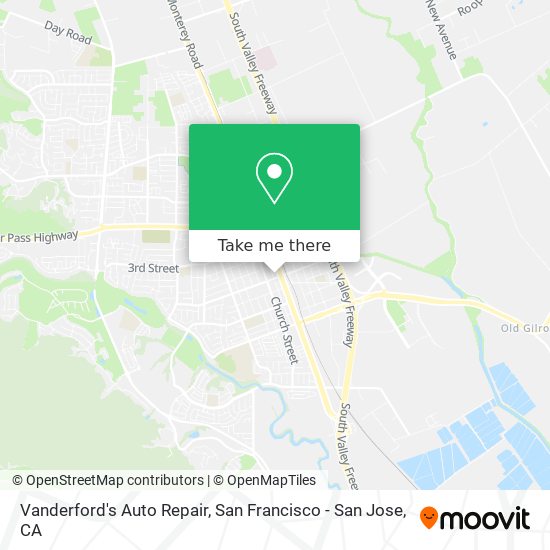 Mapa de Vanderford's Auto Repair