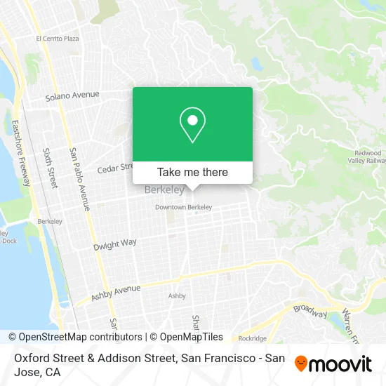 Oxford Street & Addison Street map