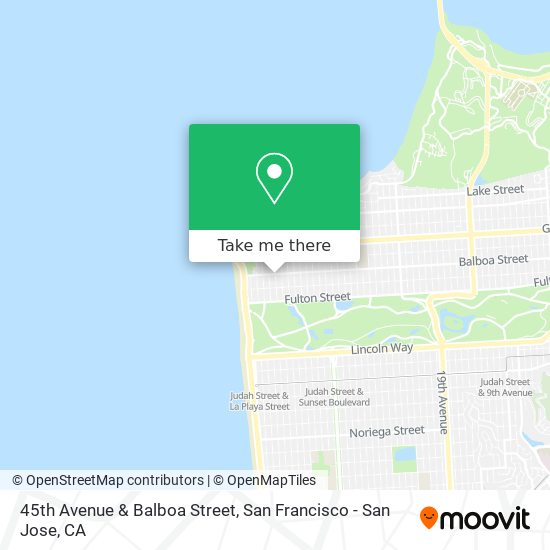 Mapa de 45th Avenue & Balboa Street