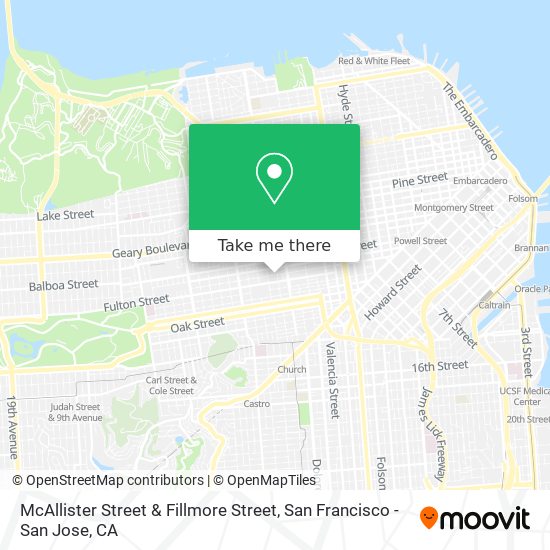 Mapa de McAllister Street & Fillmore Street