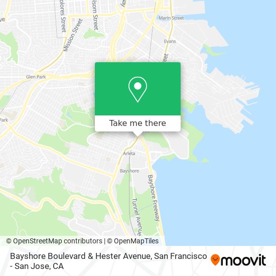 Bayshore Boulevard & Hester Avenue map