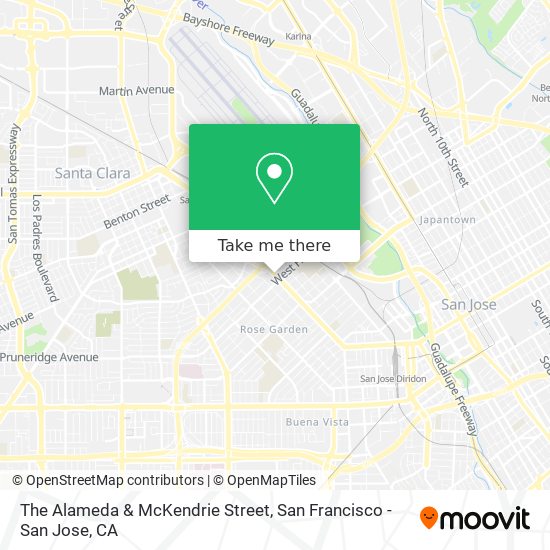 The Alameda & McKendrie Street map