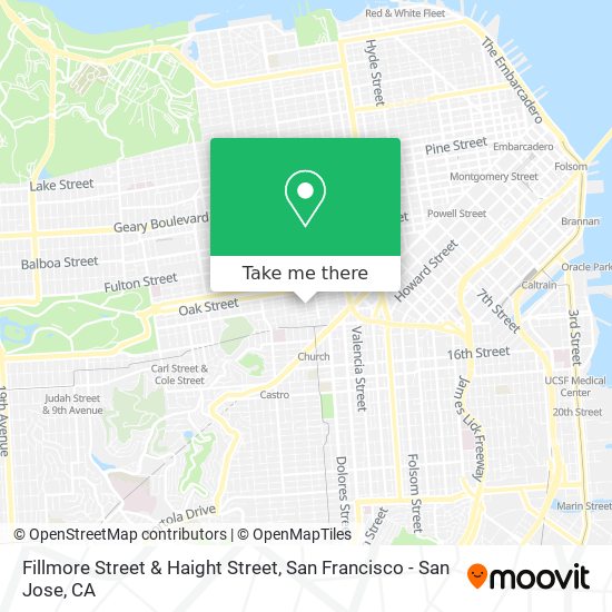 Mapa de Fillmore Street & Haight Street